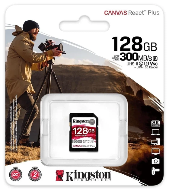 Карта памяти Kingston SD 128GB C10 UHS-II U3 R300/W260MB/s - изображение 5