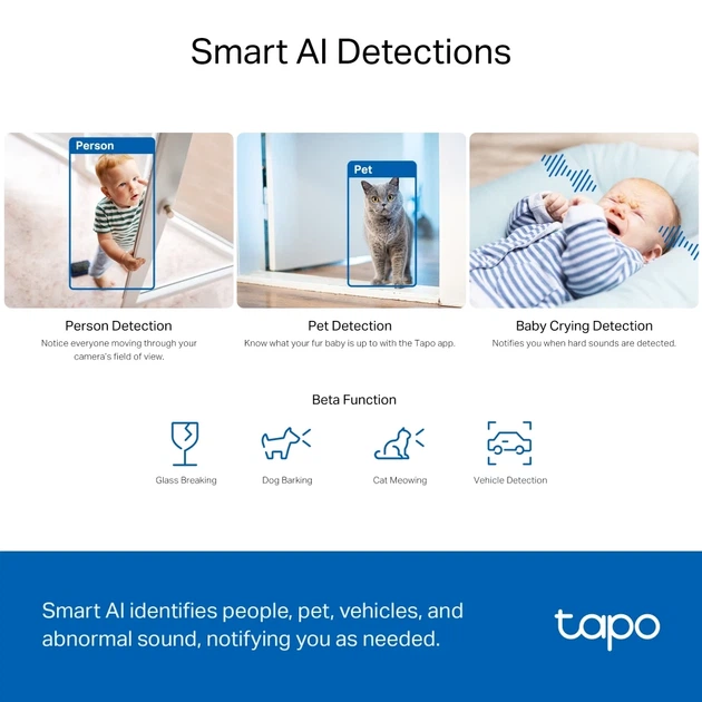 IP-камера TP-LINK Tapo C230 3MP N300 microSD, обнаружение движения, 360°, микрофон. - изображение 8