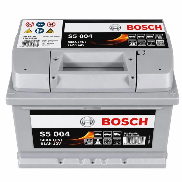 Автомобильный аккумулятор Bosch S5 004 61Ah 600A R+ 12V (низкобазовый) - изображение 3