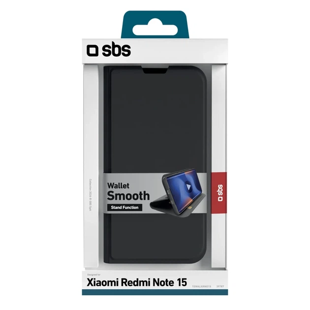 Чехол SBS Wallet Smooth для Xiaomi Redmi Note 15 5G Black (8018417539787) - Фото 2 Чехол SBS Wallet Smooth для Xiaomi Redmi Note 15 5G Black (8018417539787) - изображение 2