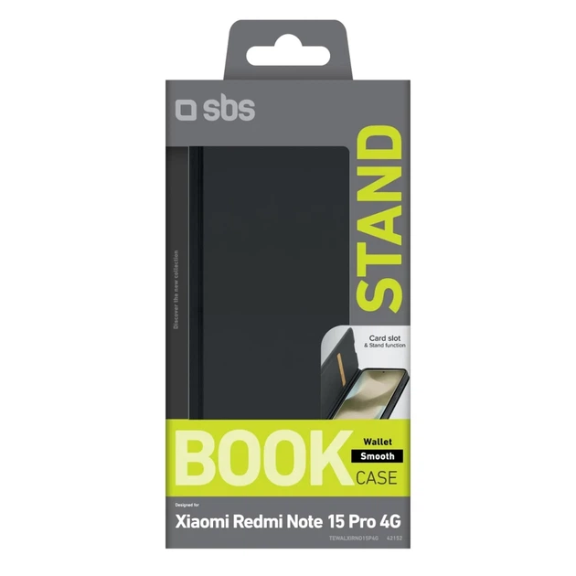 Чехол SBS Wallet Smooth для Xiaomi Redmi Note 15 Pro Black (8018417542152) - изображение 2