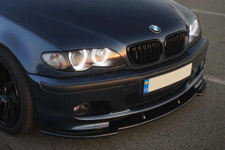 Передня Lip накладка DPT V-1 (Для M Sport, чорний глянець) для BMW 3 серія E46 1998-2006 рр - зображення 2