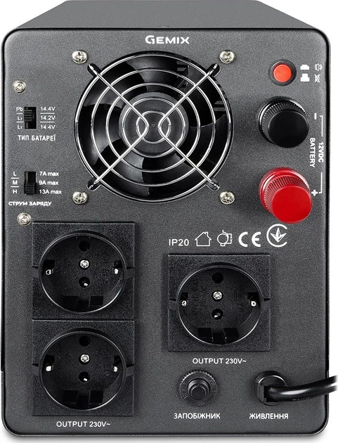 ИБП Gemix PSN-1000U LCD 1000ВА/600Вт (PSN1000U) - Фото 3 ИБП Gemix PSN-1000U LCD 1000ВА/600Вт (PSN1000U) - изображение 3