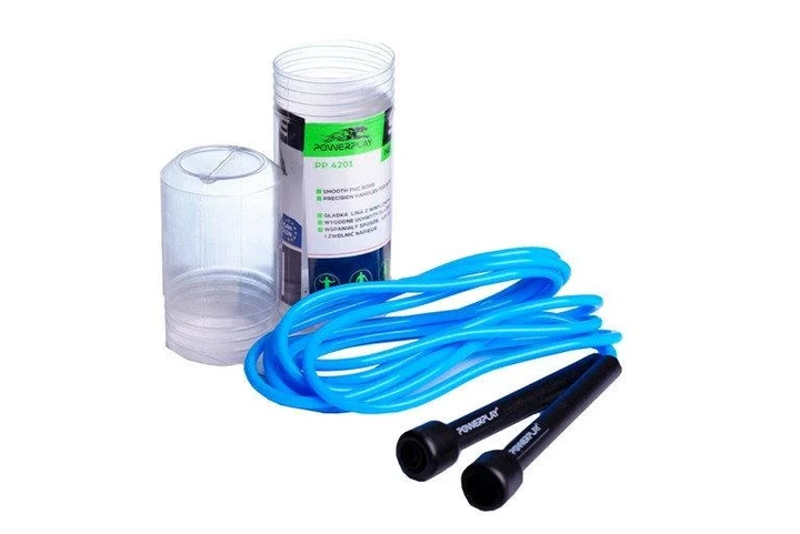 Скакалка Active Point ПВХ 2,8 м Синяя - изображение 4