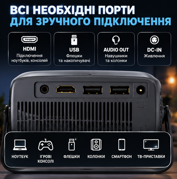 Проектор для дому A10 11 4K 2000 Портативний мультимедійний проектор для фільмів Wi-Fi Bluetooth - Фото 4 Проектор для дому A10 11 4K 2000 Портативний мультимедійний проектор для фільмів Wi-Fi Bluetooth - изображение 4