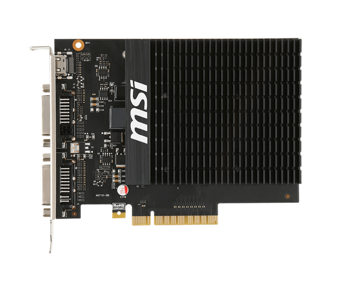 Видеокарта GeForce GT 710 2GB MSI (GT 710 2GD3H H2D) Б/У - изображение 3