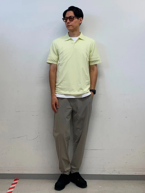 Поло длинное мужское Uniqlo 492675121 L Желтое (1162809065) - изображение 5