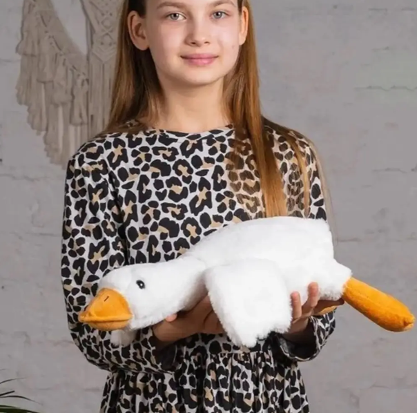 Іграшка для обіймів Гусак 130 см, іграшка-подушка для відпочинку, білий - зображення 7