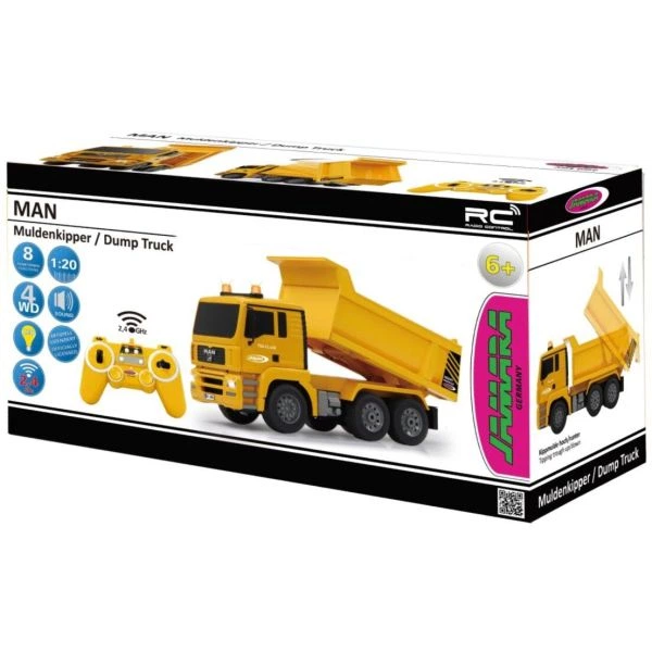 Самоскид на радіокеруванні MAN 1:20 2,4GHz, жовтий Jamara 405002 - Фото 2 Самоскид на радіокеруванні MAN 1:20 2,4GHz, жовтий Jamara 405002 - изображение 2