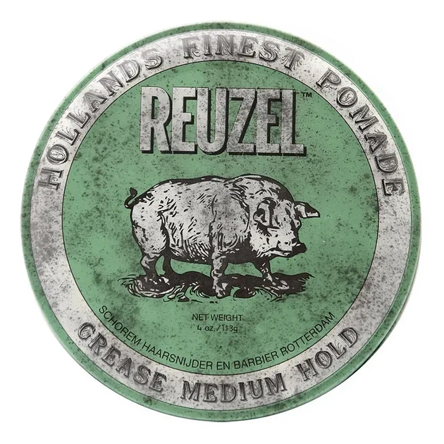 Помада для укладання волосся із середньою фіксацією Reuzel Green Grease Medium Hold Pomade 113 гр (879546019513) - Фото 1 Помада для укладання волосся із середньою фіксацією Reuzel Green Grease Medium Hold Pomade 113 гр (879546019513) - изображение 1