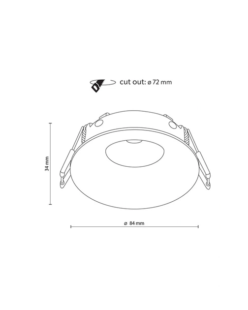 Точковий світильник для ванної TK Lighting 3500 Eye GU10 1x10W IP44 білий - зображення 4