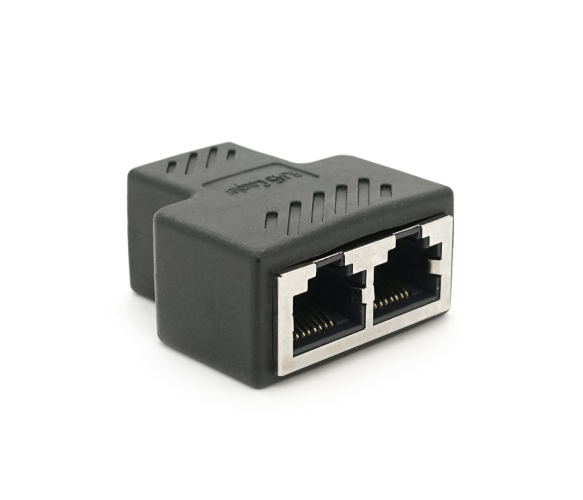 Разветвитель RJ45 8P8C мама / 2X мама RJ45 для разветвления кабеля, экранированный, черный - Фото 1 Разветвитель RJ45 8P8C мама / 2X мама RJ45 для разветвления кабеля, экранированный, черный - изображение 1