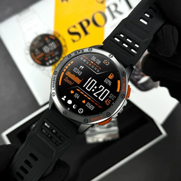 Розумний годинник Modfit Pathfinder GPS Compass Black Steel AMOLED з ремінцем у комплекті - Фото 6 Розумний годинник Modfit Pathfinder GPS Compass Black Steel AMOLED з ремінцем у комплекті - зображення 6