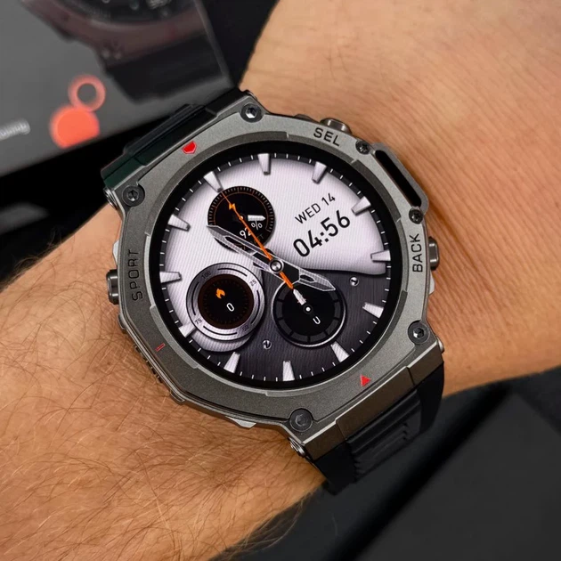 Тактические смарт-часы Modfit Titan Force GPS Black AMOLED стальной корпус Bluetooth-звонки - Фото 7 Тактические смарт-часы Modfit Titan Force GPS Black AMOLED стальной корпус Bluetooth-звонки - изображение 7