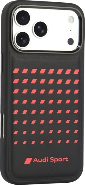 Etui plecki Audi Sport Synthetic Leather MagSafe do Apple iPhone 18 Pro Max/17 Pro Max Black (AUS-TPUPCMIP18PM-A3/D3-BK) - obraz 2