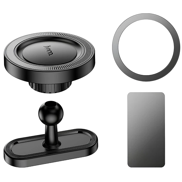 Автотримач Hoco H58 Show ring magnetic (multi-scene) Black - зображення 4