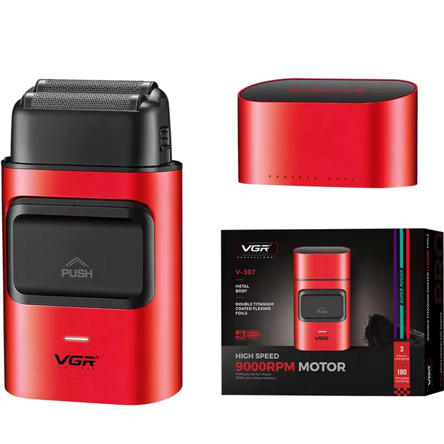 Электробритва двойное лезвие 2000mAh 9000RPM VGR V-307 Зеленый - изображение 7