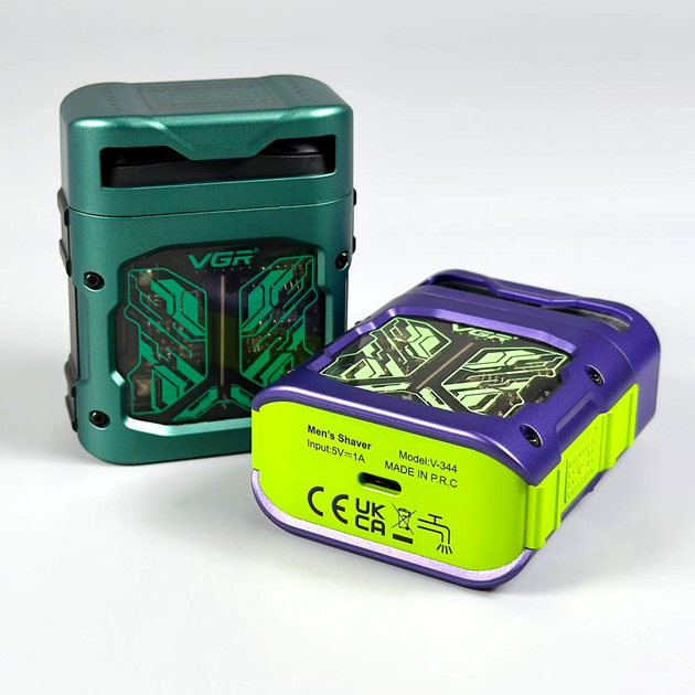 Электробритва роторная 8000 RPM IPX6 VGR V-344 Зеленый - изображение 5