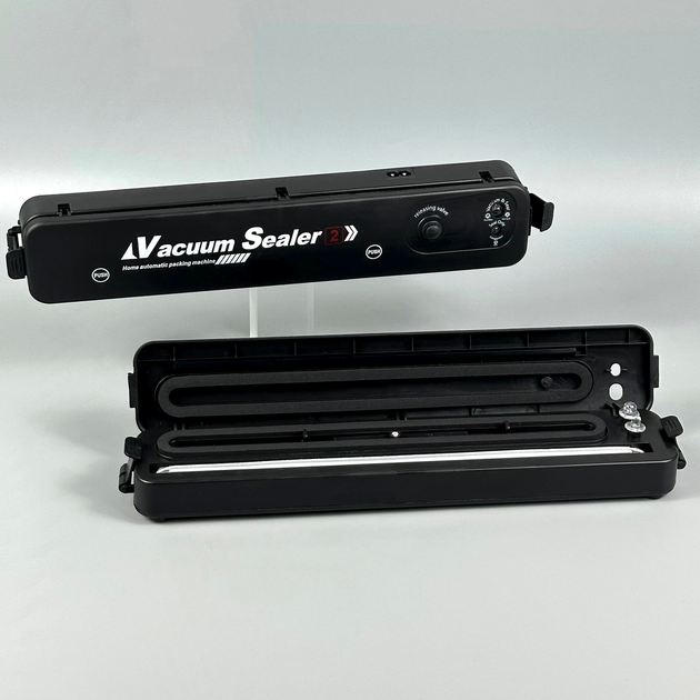 Вакууматор для упаковки продуктов с индикатором от сети 10 пакетов Vacuum Sealer YQ-688 черный - изображение 3