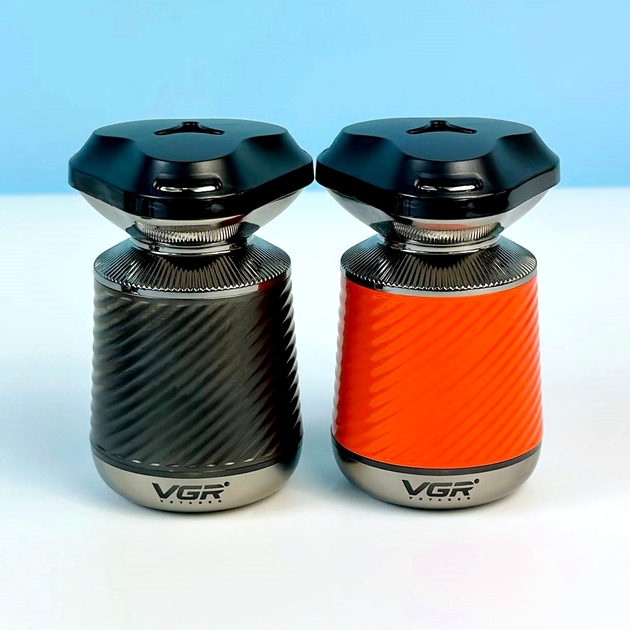 Электробритва роторная для влажного и сухого бритья Waterproof IPX7 с 3 насадками VGR V-391 Помаранчевий - изображение 7