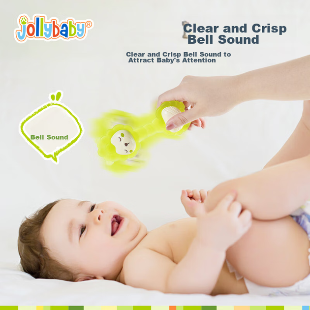 Подарочный набор Jollybaby для новорожденных с погремушкой и прорезывателем для развития хватательных навыков, для детей от 0 до 6 месяцев. - изображение 8