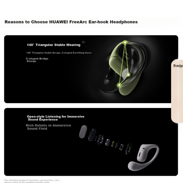 Навушники Huawei FreeArc Black (T0021) - зображення 2