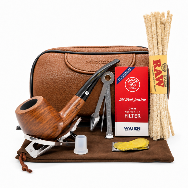 Люльковий набір Muxiang Ebony gift pipe set 9mm filter BR - Фото 2 Люльковий набір Muxiang Ebony gift pipe set 9mm filter BR - изображение 2