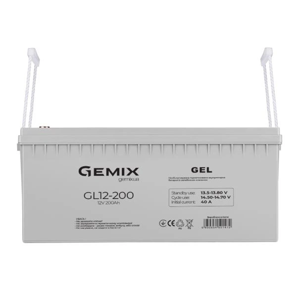 Батарея до ДБЖ Gemix GEL 200Ah-12V - Фото 1 Батарея до ДБЖ Gemix GEL 200Ah-12V - изображение 1