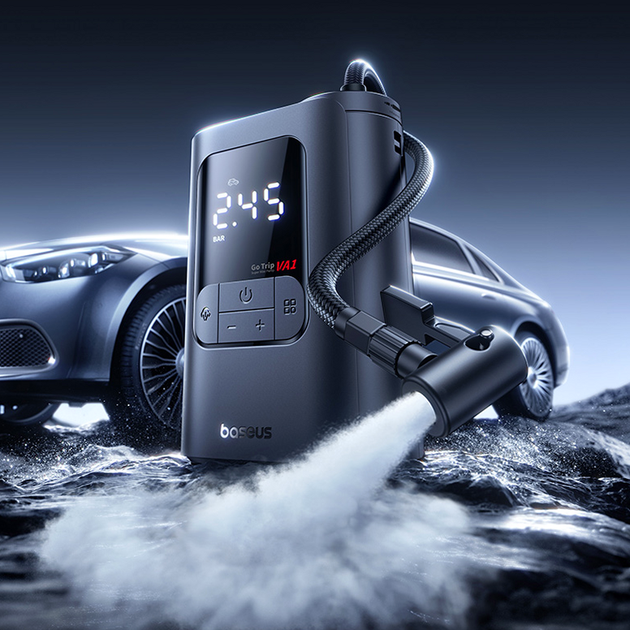 Автомобільний компресор 22 циліндри акумулятор 2500 мА·год USB-C C0119601 чорний - зображення 10
