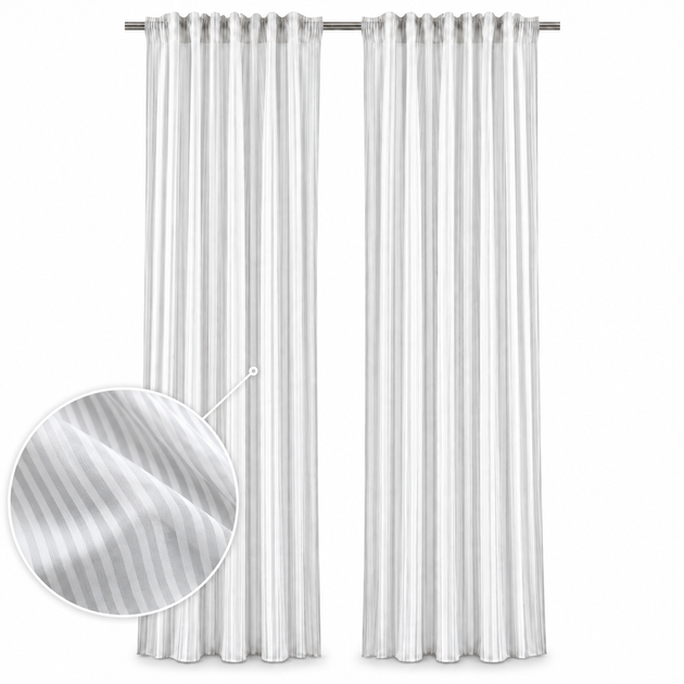 Штори IKEA 300×120 см, 2 шт., для карниза або рейки - Фото 1 Штори IKEA 300×120 см, 2 шт., для карниза або рейки - зображення 1