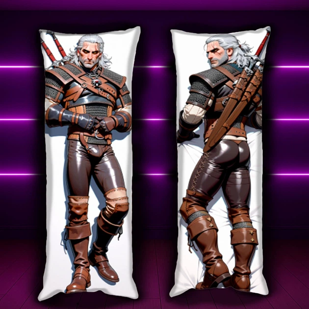 Дакимакура 150х50 см Ведьмак Геральт из Ривии The Witcher Geralt of Rivia Подушка с двусторонней наволочкой - Фото 1 Дакимакура 150х50 см Ведьмак Геральт из Ривии The Witcher Geralt of Rivia Подушка с двусторонней наволочкой - изображение 1