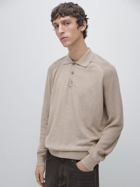 Чоловічий светр Massimo Dutti L бежевий - Фото 1 Чоловічий светр Massimo Dutti L бежевий - изображение 1