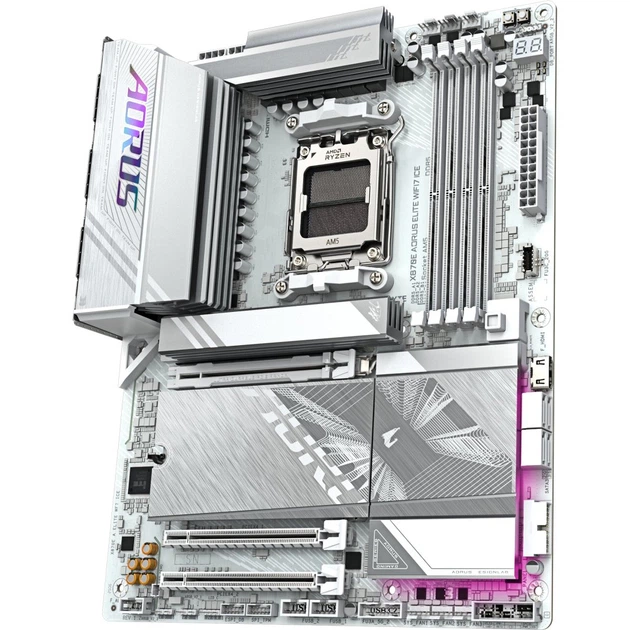 Материнська плата GIGABYTE X870E AORUS ELITE WIFI7 ICE (X870E A ELITE WIFI7 ICE) - изображение 3