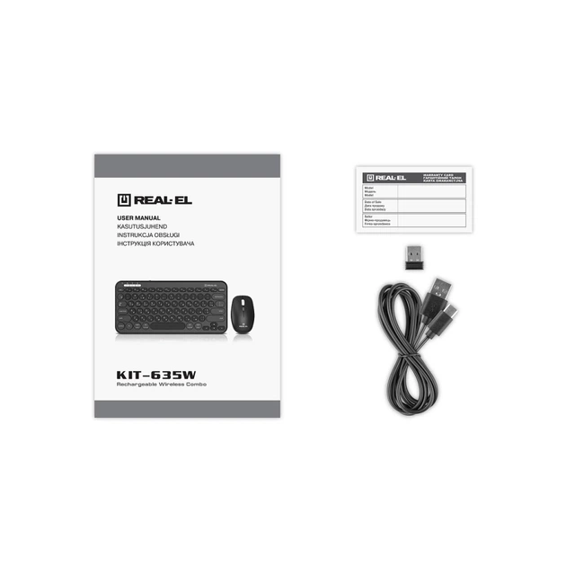 Комплект REAL-EL KIT-635W Wireless/Bluetooth Black (EL123100057) - изображение 9