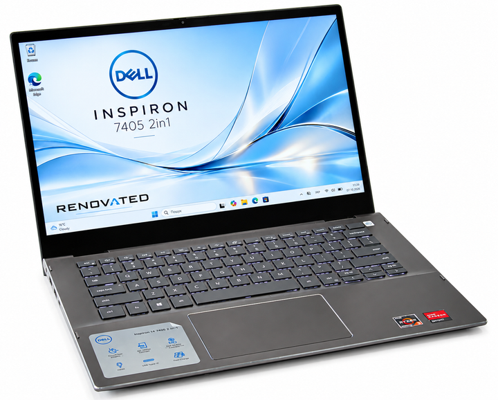Ноутбук Dell Inspiron 7405 2in1 Ryzen 5 4500U 8GB DDR4 NVMe 256GB 14" Full HD Touch Сірий Б/У - Фото 1 Ноутбук Dell Inspiron 7405 2in1 Ryzen 5 4500U 8GB DDR4 NVMe 256GB 14" Full HD Touch Сірий Б/У - зображення 1