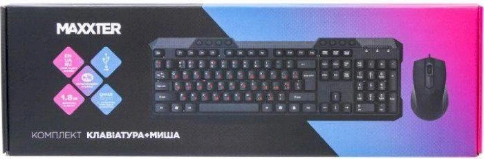 Комплект Maxxter KMS-CM-02-UA (клавіатура+миша) Black, USB - изображение 5