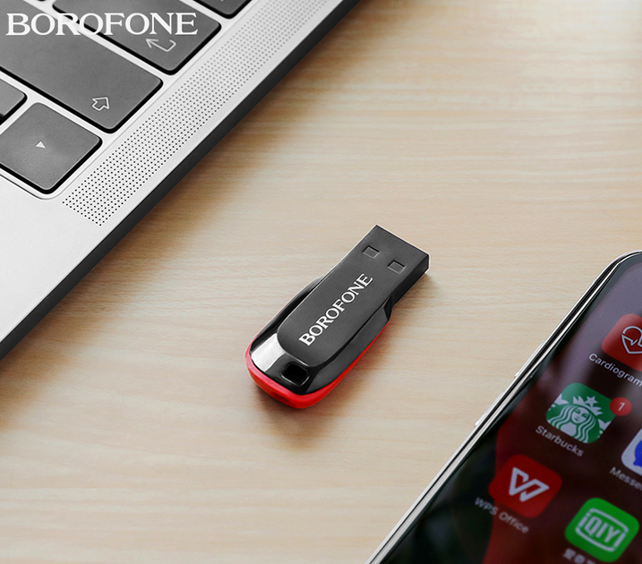 USB флешка 64Гб USB2.0 накопитель информации Borofone BUD2 - Фото 9 USB флешка 64Гб USB2.0 накопитель информации Borofone BUD2 - изображение 9