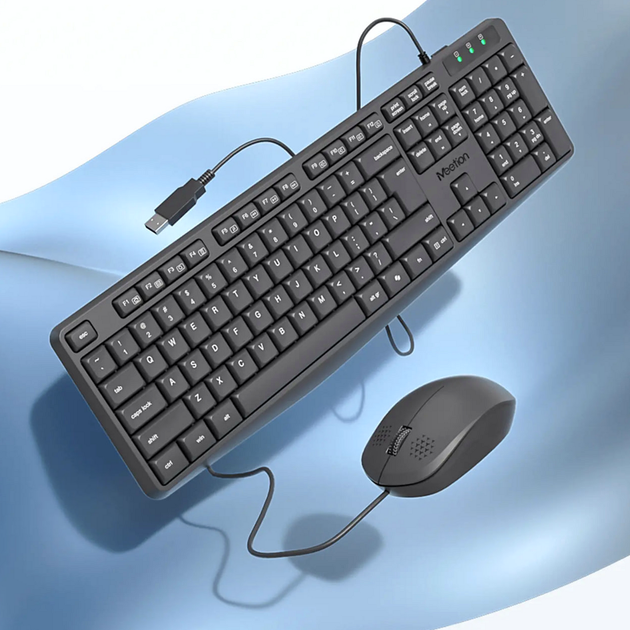 Клавиатура проводная мышка 2в1 USB совместимые системы Win MAC C235 черный - Фото 8 Клавиатура проводная мышка 2в1 USB совместимые системы Win MAC C235 черный - изображение 8