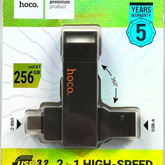 USB флешка 256Гб USB3.2 Type-C Hoco UD15 Скоростная - изображение 2