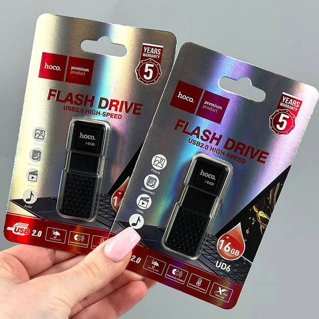 USB флешка 16Gb USB2.0 накопитель информации Hoco UD6 - изображение 3