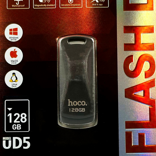 USB флешка 128Gb USB3.0 накопитель информации Hoco UD5 Скоростная - изображение 3