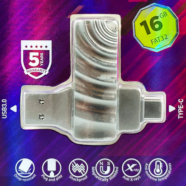 USB флешка 16Gb USB3.0 Type-C для хранения информации Borofone BUD3 - Фото 2 USB флешка 16Gb USB3.0 Type-C для хранения информации Borofone BUD3 - изображение 2