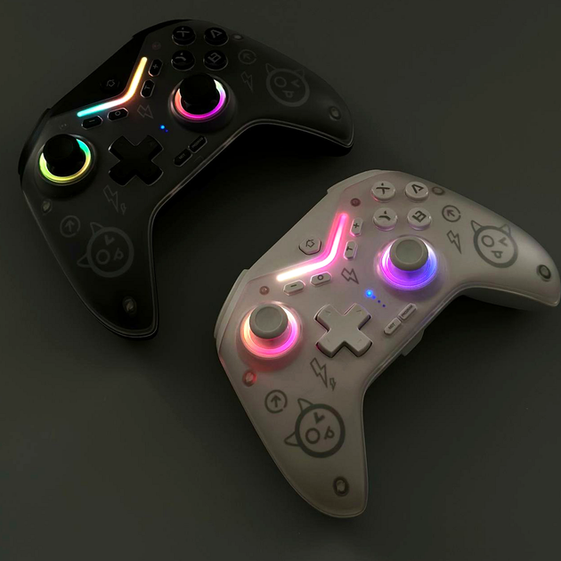 Бездротовий ігровий контролер Bluetooth 600 мА·год для Switch Steam ПК Android iOS CM-619 Білий - зображення 7