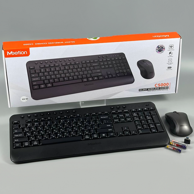 Бездротовий комплект клавіатура та мишка 2in1 2.4G для Windows MacOS C5000 чорний - зображення 2
