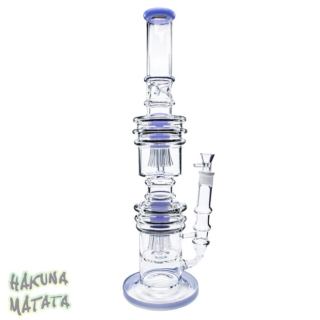 Стеклянный бонг для курения Octopus 51 см Blue с 2 перколяторами - изображение 7