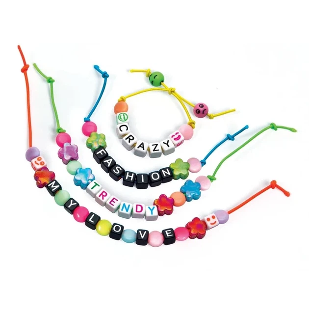 Набір для виготовлення прикрас Clementoni Crazy Chic Lovely Jewels Message Bracelets Рожевий (18892) (8005125188925) - зображення 2