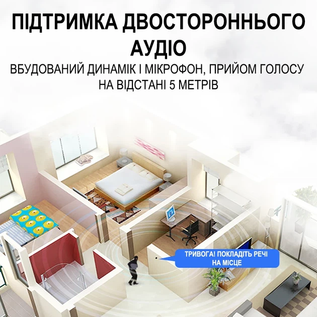 Wi-Fi мини камера видеонаблюдения Camsoy T9W3 1080P PIR датчик движения черная - Фото 8 Wi-Fi мини камера видеонаблюдения Camsoy T9W3 1080P PIR датчик движения черная - изображение 8