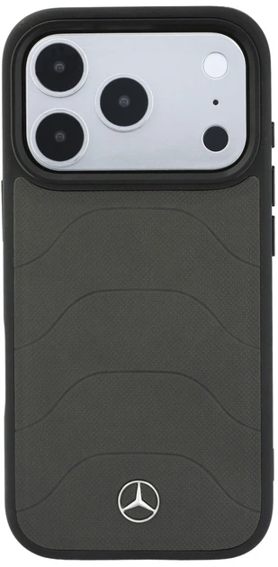 Чохол для смартфона Apple iPhone 17 Pro Max / 18 Pro Max Mercedes Leather Mesh with Bow Line MagSafe Anthracite (Mer008914) - зображення 3