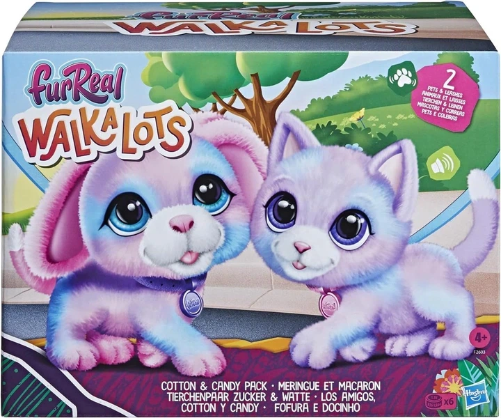 Интерактивный набор игрушек furReal Walkalots Big Wags «Котон и Кенди» (щенка и котенок) Hasbro (F2603) - Фото 2 Интерактивный набор игрушек furReal Walkalots Big Wags «Котон и Кенди» (щенка и котенок) Hasbro (F2603) - изображение 2