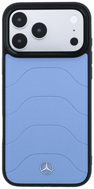 Чохол для смартфона Apple iPhone 17 Pro / 18 Pro Mercedes Leather Mesh with Bow Line MagSafe Blue (Mer008915) - зображення 3